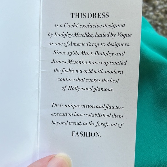 Badgley Mischka for Cache formal gown one shoulder teal turquoise aqua NWT👗 - Picture 16 of 16